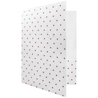 JAM Paper Handmade Folders, White with Burgundy Dots, 12 Pack (9935980dg)-2 pocket