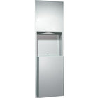 ASI Recessed Paper Towel Dispenser and Waste Can-Recessed paper towel dispenser, dispenses 600 C-fold or 800 multi-fold paper towel
