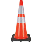 SCN Industrial Traffic Cone, 28", Orange, 4" & 6" Reflective Collar(S) - 3 Pack-Colour: Orange