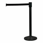 Eddie's Hang-Up Display Ltd. 4-Way Stanchion - 6-1/2' Retractable Belt - Black - 2 Pack-Crowd Control - Stanchion