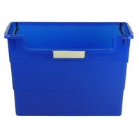 Organiseur de bureau en plastique Romanoff, bleu, 6/paquet-Organiser les papiers, comprend des rails pour tenir les dossiers suspendus