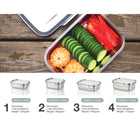 Minimal Stainless Steel Bento Box 780 ml - Set of 2-Refrigerator, freezer and dishwasher safe