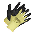 Forcefield Cut Resistant Aramid Fiber Nitrile Palm Coated Gloves - Black - XL-Cut resistant