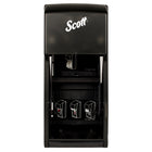 Scott Essential Core/Coreless Double Roll Toilet Paper Dispenser (09021) - Black-Manual dispensing of toilet paper and bathroom tissue