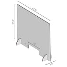 Mark Maker Acrylic Sneeze Guard - 47.5" W x 31.5" H-Available with acrylic feet to easily stand on countertops for portability and quick installation with no tools required.