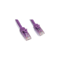 StarTech N6PATCH3PL 3' Cat 6 Snagless Patch Cable, Purple-Dual RJ-45 Male connectors ensure seamless connectivity