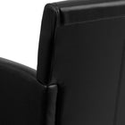 Flash Furniture – Fauteuil d’appoint de direction en cuir, accoudoirs fixes, noir-Style de pieds hauts