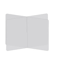 Mark Maker 4 Way Table Divider - 47.5" L x 47.5" W x 31.5" H - 1/4" clear acrylic - no pass throughs-Social distancing for up to 4 people