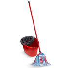 Vileda Super Twist Microfibre 3Action Mop-Red spot erasers eliminate tough stuck-on dirt and stains without leaving a scratch