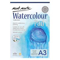 Mont Marte Watercolour Pad 180gsm - A3 - 15 Sheets-Watercolour paper 15 page pad