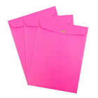 JAM Paper 9 x 12 Open End Catalog Envelopes with Clasp Closure, Brite Hue Ultra Fuchsia Pink, 100 Pack (90909027)-Opening: open end