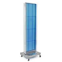 Azar Displays Pegboard Floor Stand, Revolving Base, 60" x 16", Blue (700258-BLU)-Blue acrylic