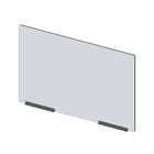 Mark Maker Modular Sneeze Guard Front - 47.5" W x 31.5" H panel 1/4" Clear Acrylic -2 12" aluminum bottom rails- no pass through-Attach modular panel sides to extend the length of your divider using Plastic Living Hinges (Flex Hinges).