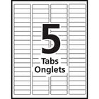 Avery Index Maker Clear Label Dividers with Easy Apply Labels for Laser/Inkjet Printers - 5 Tabs - 5 Sets - White (11436)-Simply print, align labels against tabs, smooth down labels and peel up strip