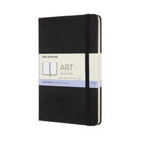 Moleskine Hard Cover Art Sketchbook - Medium - 4.5" x 7" - Black-Acid-free ivory coloured paper