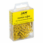 JAM Paper Colored Standard 1" Paper Clips - Yellow - 2 Packs of 100-Size: 1 inch (Standard/Regular)