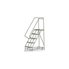 Tri-Arc Manufacturing Aluminum Rolling Ladder, Step Width: 24", Step Type: Ribbed, No. of Steps: 5 (WLAR105244)-No. of Steps: 5