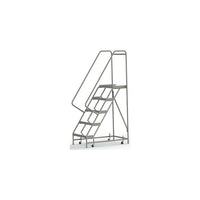 Tri-Arc Manufacturing – Échelle roulante en aluminium, larg. de marche de 24 po, marche de type strié, 5 marches (WLAR105244)-Nombre de marches : 5