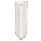 Azar Displays 60" x 16" 3-Sided Pegboard Floor Display, White (700450-WHT)-Sits on revolving base