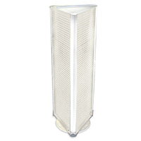 Azar Displays 60" x 16" 3-Sided Pegboard Floor Display, White (700450-WHT)-Sits on revolving base