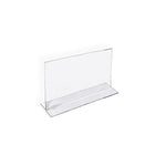 Azar Displays 4" x 6" Horizontal Double Sided Stand Up Acrylic Sign Holder, Clear, 10 Pack (152727)-Can be used on pegboard, slatwall, gridwall, or on a wall with screws