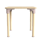 Flash Furniture Bright Beginnings 24" Square Commercial Grade Wooden Adjustable Height Classroom Activity Table - Beech-Commercial Grade Height Adjustable Square Wooden Classroom Activity Table