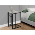 Monarch Specialties 2171 Accent Table - 24"H/Grey/Black Metal-Assembly required: Illustrated instructions and all hardware are provided for convenience (additional tools may be needed)
