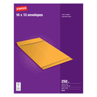 Staples Gummed Kraft Catalogue Envelopes - 10" x 13" - 250 Pack-10" x 13"