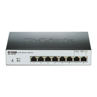 D-Link Refurbished Smart Managed 8-Port Gigabit PoE Switch-8x 10/100/1000 Gigabit PoE Ports