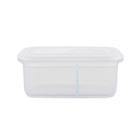 Minimal Silicone Bento Lunch Box - Clear - 900ml - Set of 2-Heat and freeze resistant