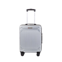 Air Canada Milan 20" Hardside Carry On Spinner Luggage - Silver-Durable and impact-resistant Polycarbonate construction for ultimate protection