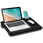LapGear Home Office Pro Lap Desk - Black Carbon-Holds all cell phones vertically (slot dimensions: 5" x 0.75")