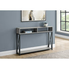 Monarch Specialties 3572 48"L Accent Table - Grey/Black Metal Hall Console-Product Dimensions: 30.5"H x 47.25"W x 9"D