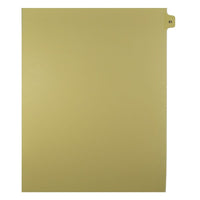 Mark Maker Legal Exhibit Index Tab Buff Single Tabs, 1/15th Cut, Letter Size, No Holes, Number 61, 25 Pack-Buff Single Tabs, 1/15th Cut