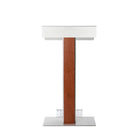 Urbann Y55 Lectern With Wheels - Whisky Wood, Aluminum Grey-Use: Speeches