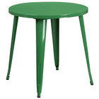 30'' Round Green Metal Indoor-Outdoor Table Set with 4 Arm Chairs (CH-51090TH-4-18ARM-GN-GG)-Metal