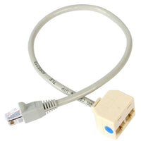 StarTech 2-1 RJ45 Splitter Cable Adapter, F/M-Combine two cables into one RJ45 Wall outlet, and then split one Cat5/Cat5e line back out to two devices, using an RJ45SPLITTER at both ends of the installation