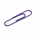 JAM Paper Colored Jumbo 2" Paper Clips - Purple - 3 Packs of 75-Size: 2 inches (Large/Jumbo)