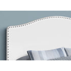 Monarch Specialties 6012Q Queen Size Headboard - White Leather-Look-Made with a wooden frame for durability and stability