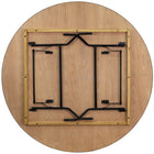 Flash Furniture 72" Round Wood Folding Banquet Table with Clear Coated Finished Top-.75'' Thick Plywood Top