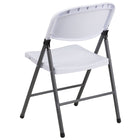 Flash Furniture – Chaise pliante en plastique HERCULES, capacité de 330 lb, blanc avec tubulure anthracite (DADYCD50WH)-Le siège texturé assure une assise sûre
