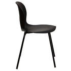 Flash Furniture HERCULES Series Designer Black Plastic Stack Chair with Black Frame-Stack Quantity: 5