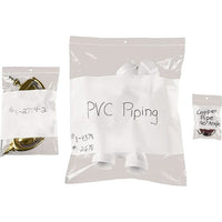KL Rubber - Sac refermable en polyéthylène 2 mil avec bloc d’identification blanc et trou pour suspendre, 6 x 9 po, 1000/boîte-Épaisseur en mm : 2 mm