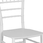 Flash Furniture - Chaise Chiavari empilable de la série HERCULES PREMIUM en résine blanche-Cadre d'une pièce conçu sans utilisation des vis
