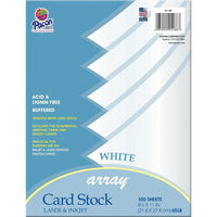 Pacon Array Card Stock, 65 lb., White, 100 Sheets Pack (PAC101188)-Heavyweight, 65 lb.