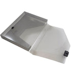 JAM Paper Plastic Portfolio with Side Buckle Closure, 9.75 x 13.5 x 1.5, Smoke Grey, 2 Pack (527smokeg)-Finish: Smooth