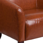 Flash Furniture - Fauteuil en cuir cognac de la série HERCULES Imperial-Coussin de siège fixe