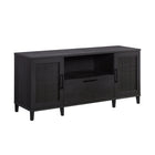 Sauder 433265 Tiffin Line Large Credenza - Raven Oak - 2 Box-File drawer with full extension slides holds letter or legal size hanging files.