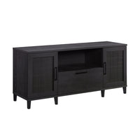 Sauder 433265 Tiffin Line Large Credenza - Raven Oak - 2 Box-File drawer with full extension slides holds letter or legal size hanging files.