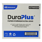 DuraPlus 2-Ply Bathroom Tissue - White - 500 Sheets - 48 Pack-Made from virgin fibre
